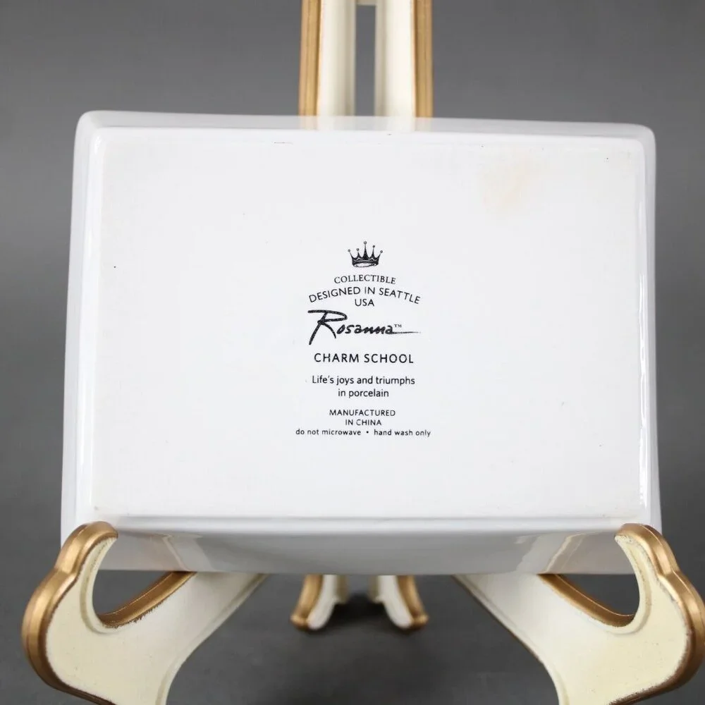 Rosanna Navy Blue White Hello Gorgeous 5.25 x 4.25 Vanity Tray